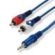 3,5mm Verloopkabel male<<>> 2x Cinch male rood/wit  5,0 m*