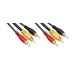 AUDIO-VIDEO KABEL 15 MTR 2+1 CINCH MALE<<>>2+1 CINCH MALE BU