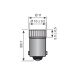BAJONET-SINGLE LED BA9S WIT 230VAC 7000MCD MET LENS
