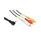 AUDIO-VIDEO VERLOOPKABEL 3.5MM MALE <<>> 3XCINCH MALE 5MTR*