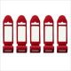 LTC  Label per set van 5 kleur rood