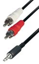 Audio verloopkabel 3.5mm male <<>> 2x Cinch Female Stereo