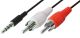Audio Kabel voor de iPhone zwart. vernikkelde contacten. 2.5