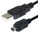 USB2.0 A verloopkabel USB-mini 4-pin  M/M 1.8mtr*
