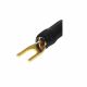 Fast-On vorkcontact verguld 4mm zwart
