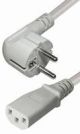 Haakse Schuko plug cee 7/7 naar C13-female 5.0 m grijs*