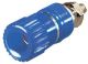 Banaan stekkerbus 4mm inbouw+ klem aansl. blauw *
