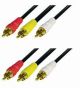 3x RCA-aansluiting - 3 x RCA pluggen. 15.0 m