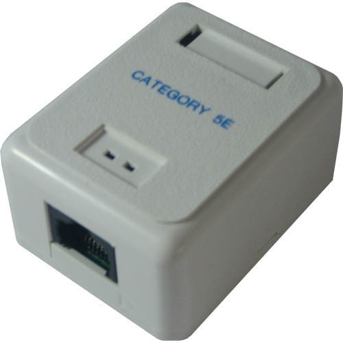 Cat5e Opbouw montage box 1-poort Utp wit*