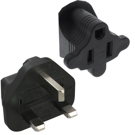 Netstekker adapter. contra usa 2-polig > mannetje engels*