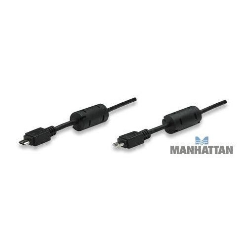 USB 2.0 B-Micro verloopkabel Micro A M/M 1.8 mtr zwart*
