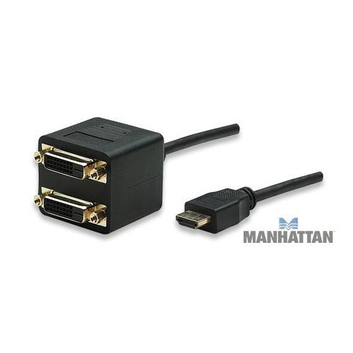 Hdmi Splitter kabel HDMI MALE TO 2 X DVI-D FEMALE*