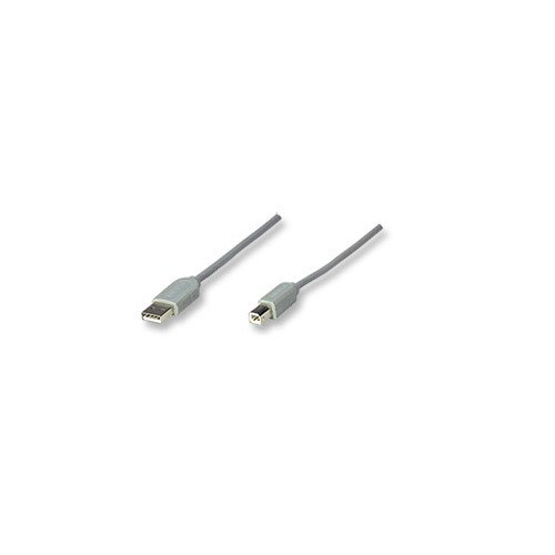 USB 1.1 A verloopkabel USB B M/M 1.8mtr grijs*