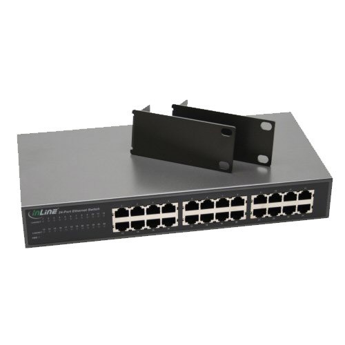 Netwerk switch 24 Port 10/100 Mbps Rack Mountable In-Line
