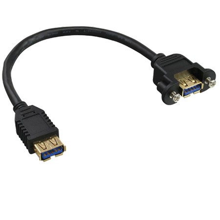 USB 3.0 A female>Usb A 3.0 female chassis