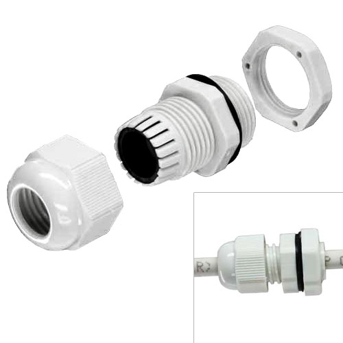 Trekontlasting  ip68  grijs rond draaddikte:3-6.0mm Pg-7