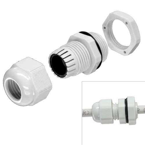 Trekontlasting  ip68  grijs rond draaddikte:16-21.0mm