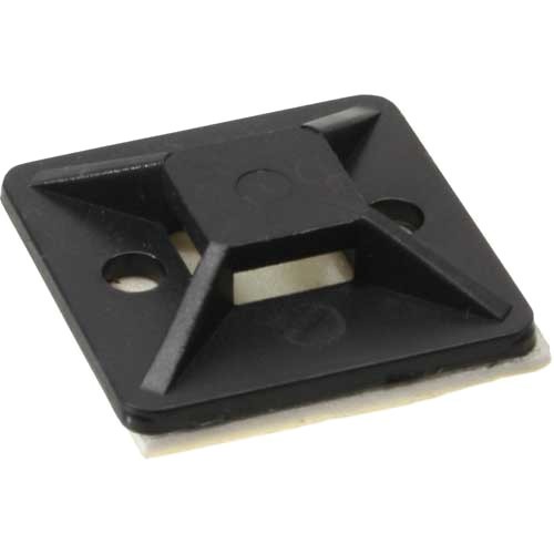 Plakvoet voor bundel band 30x30mm zwart per 10