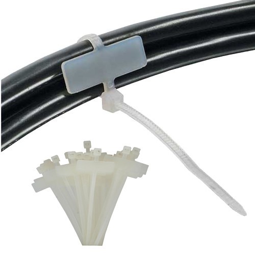 Kabelbundel band met markeer 100x2.5mm(kop 8x24mm)