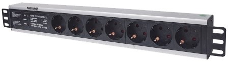 Spanningsbalk 19" 7x 1.5U Alu. Rackmountable 3MTR