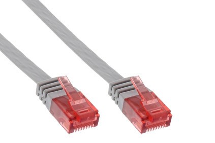 Cat6 UTP patchkabel Plat 5mtr Grijs Inline
