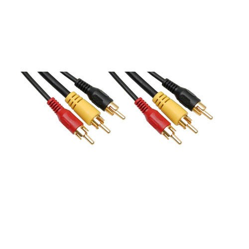 AUDIO-VIDEO KABEL 15 MTR 2+1 CINCH MALE<>2+1 CINCH MALE BU