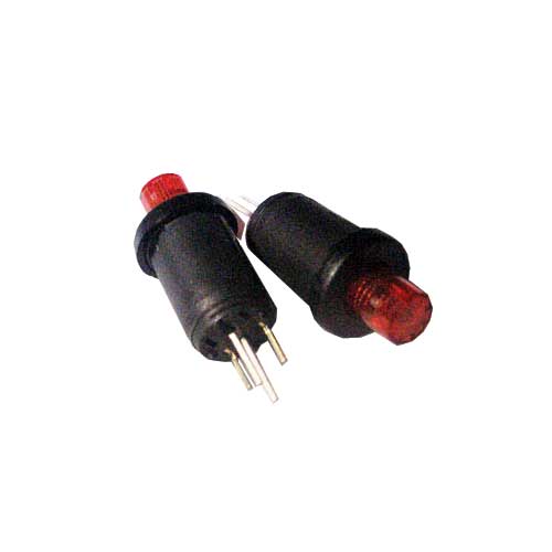 DRUKSCHAKELAAR SCHURTER 1XAAN/UIT  LED ROOD  60VAC 0.2A-LED