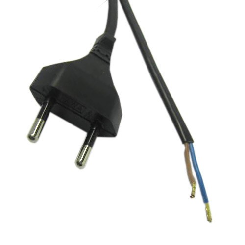 EURO NETSNOER 1.5MTR 2-ADERIG ZWART KEMA-DEMKO KEUR