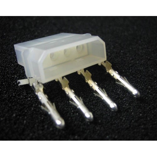 CONNECTOR HARD DRIVE MALE 4POLIG RASTER:5.08MM VOOR VOEDING