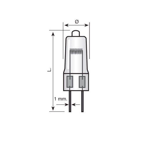 HALOGEEN LAMPJE 6V 10W G4 AFMETING:8.15X31MM LIFE:1500UUR