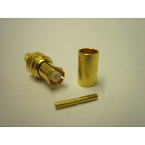 MCX CONNECTOR REVERSE FEMALE 50R 6GHz VOOR RG174 KRIMP-SOLDE