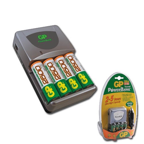 GP POWER BANK LADER TRAVEL MET 4XAA 2700MAH 2-5UUR +12V