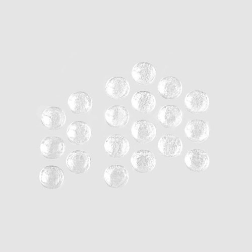 Plak pootje rond 7x1.7mm transparant per 100