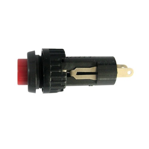DRUKSCHAKELAAR RAFI 1XMAAK ROOD 250VAC 0.1A AFMETING:30X11MM