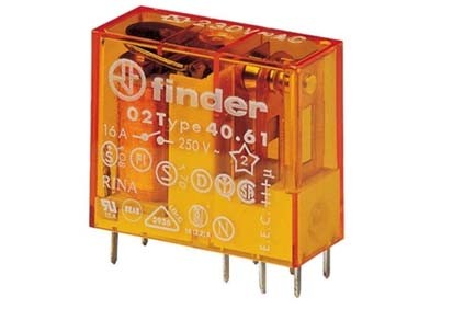RELAIS 1XOM 220V 28000R CONTACTEN:230VAC 16A SCHAKELVERMOGEN