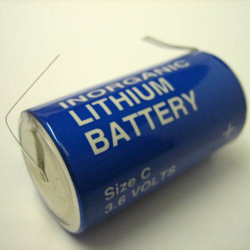 BATTERIJ LITHIUM 3.6V C-CEL MET SOLDEER LIPPEN*