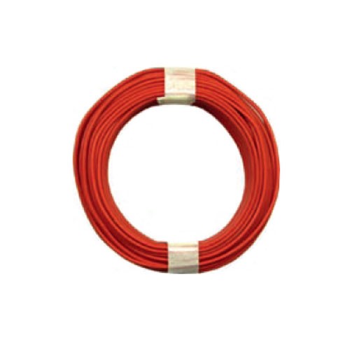 Montage snoer 1x0.14mm2. rood. rol van 10 mtr