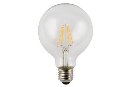 LED GloeiLamp grote bol model E27 4W  warm wit-helder*