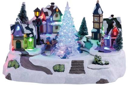 Heitronic kerst markt met kerstboom met kerst liederen*