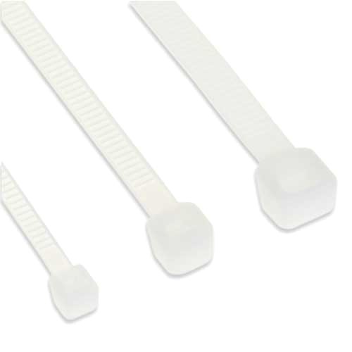 Kabel bundelband /Tie-Wrap 100x2,5mm Transparant per 100 stk