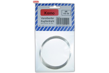 Verzilverddraad 0.6mm 10mtr. Kemo