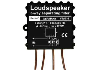 Luidspreker scheidingsfilter 3-weg max 120W module Kemo*