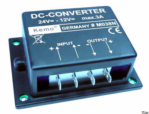 Spanningsomvormer 24-V -> 12V max. 3A module Kemo