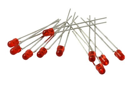Led 3mm rood 10stuks Kemo