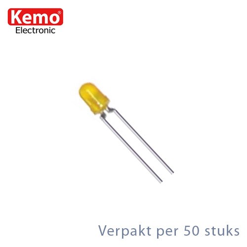 Led 3mm geel ca. 50st. Kemo