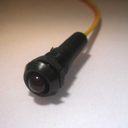 CONTROLE LED ROOD BEVEST.=ZWART KNIPPER-12v DC
