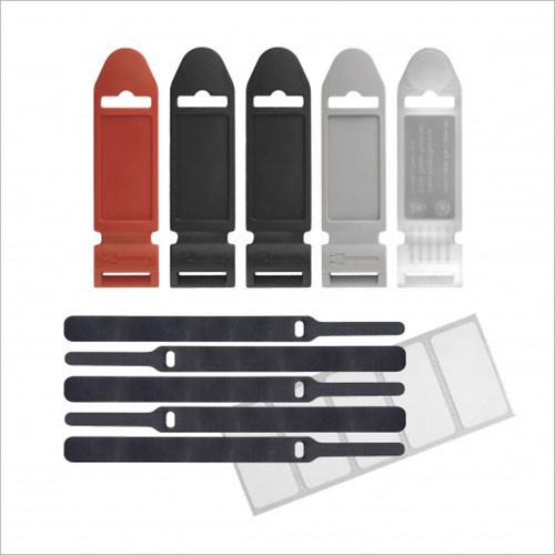 Klittenband Basic Label per set van 5- zwart- label the cabl