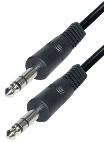 6.3 mm stereo jack - 6.3 mm stereo jack stekker. 1.5 m