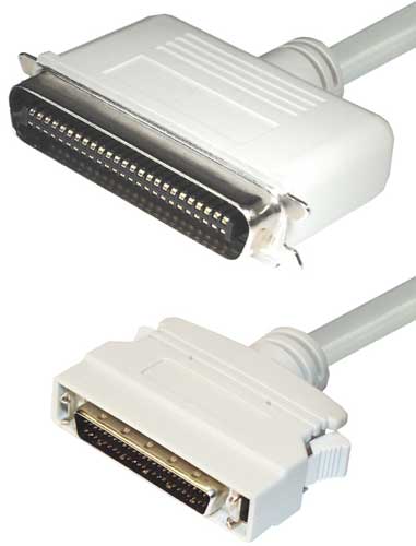 50 pin Centronics plug naar 1 x HP 50 pin Sub D-plug. *