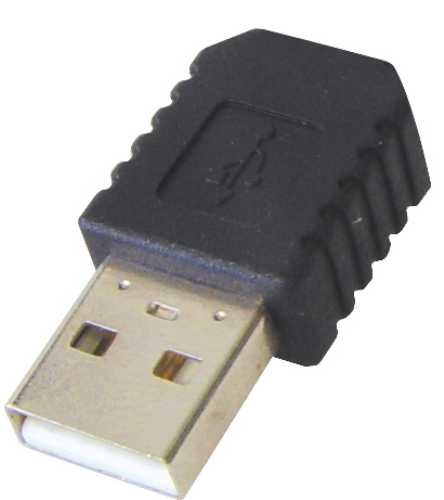 USB A verloopadapter USB-mini 5-pin M/F
